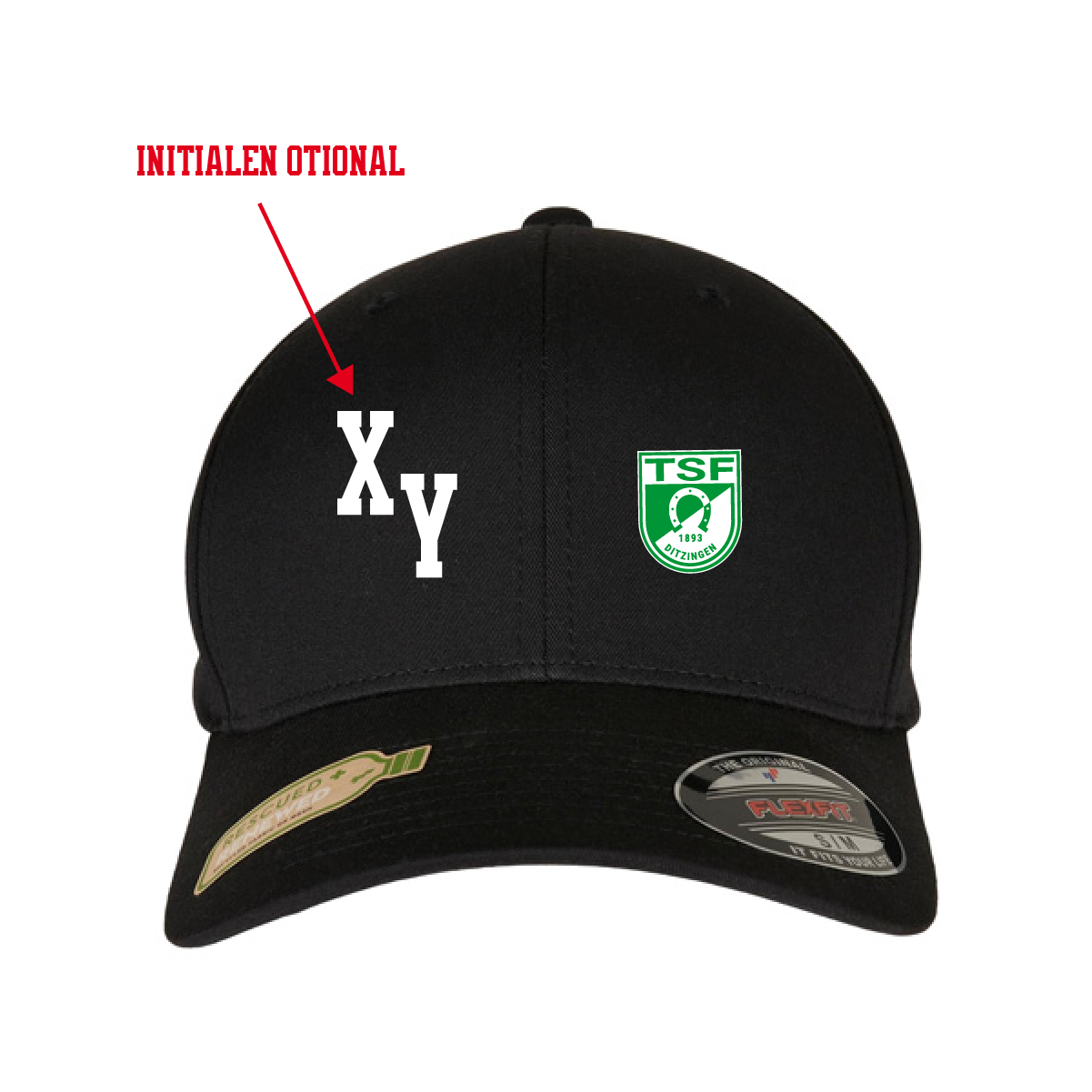 Flexfit Recycled Polyester Cap inkl.Wappen (Initialen optional)