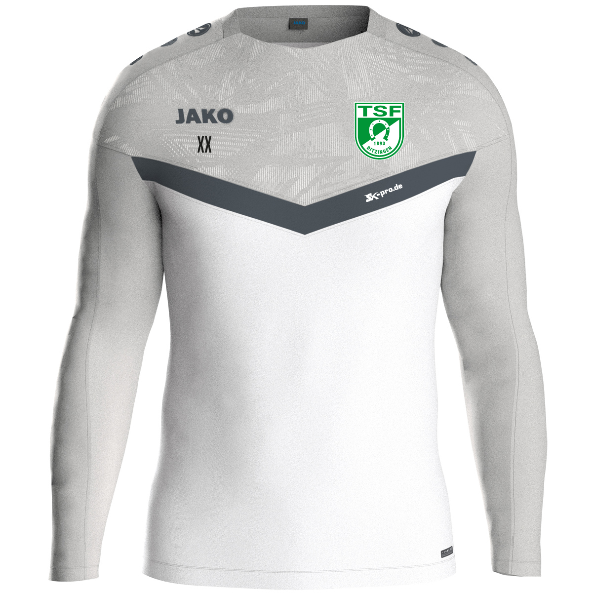 JAKO Sweat Iconic inkl.Wappen und Vereinsname (Initialen optional)