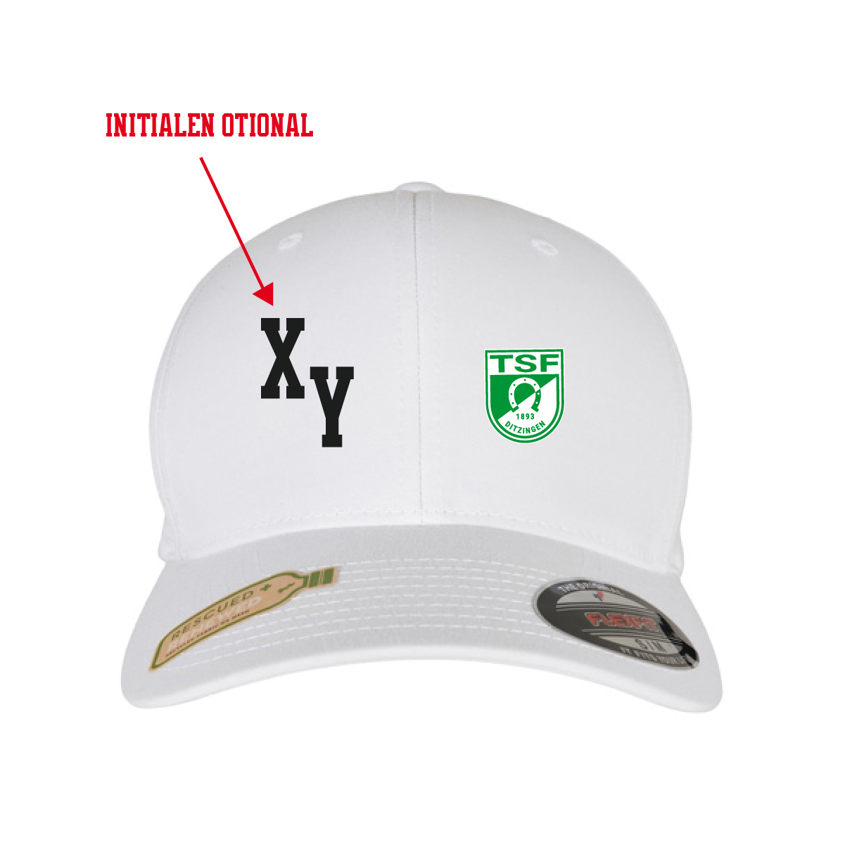 Flexfit Recycled Polyester Cap inkl.Wappen (Initialen optional)