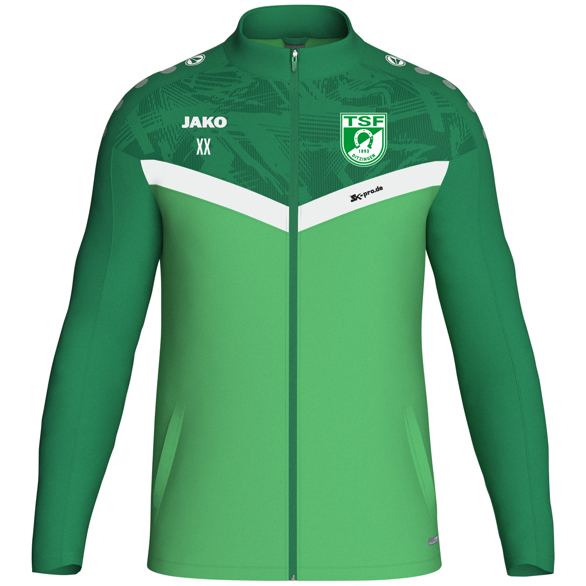 JAKO Polyesterjacke Iconic inkl.Wappen und Vereinsname (Initialen optional)
