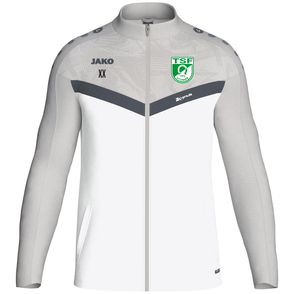 JAKO Polyesterjacke Iconic inkl.Wappen und Vereinsname (Initialen optional)
