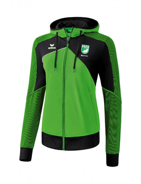 erima Premium One 2.0 Trainingsjacke mit Kapuze Damen inkl. Wappen und Vereinsname (Initialen option