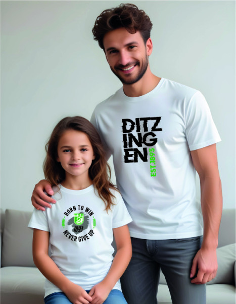 Bio T-Shirt mit Rundhalsausschnitt weiß inkl. Druck